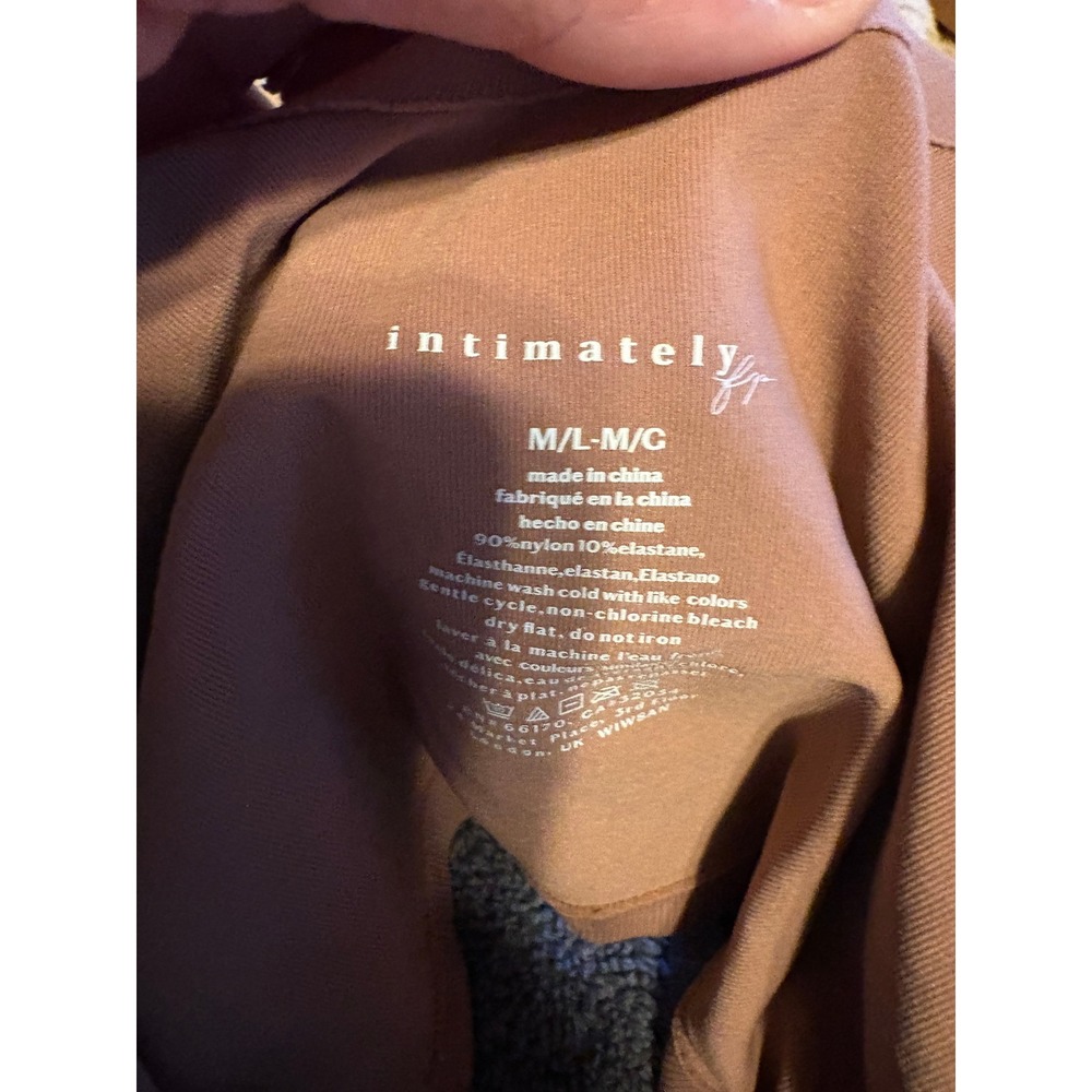 Intimately Free People Ali V-Neck Cami Brown Seamless Cropped Tank Top M/L - Picture 3 of 3